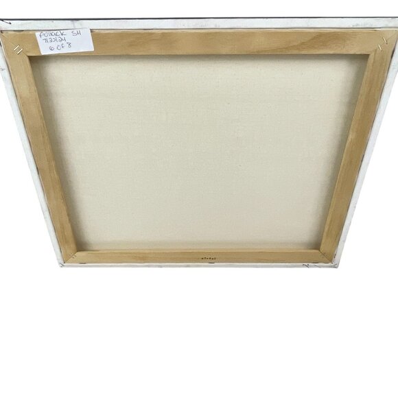 Handmade Trevor Williamson Abstract Canvas Painting Unique Faces & Textured Line - Picture 5 of 10